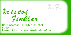 kristof finkler business card
